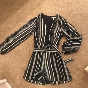 Monteau Striped Romper Medium